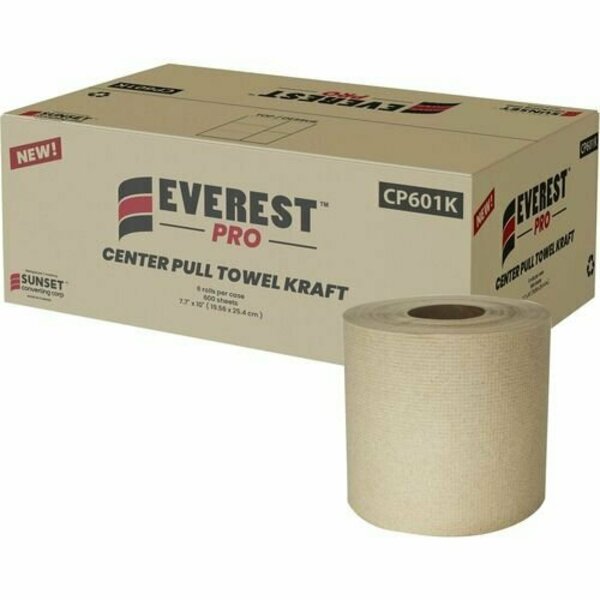 Sunset Converting Paper Towels, Center Pull, 2-Ply, 600 Sht/RL, NL, 6PK SUVCP601K